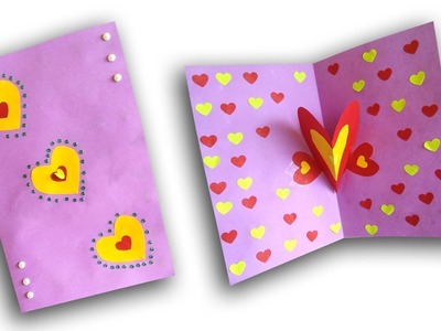 Lovers day greeting cards | Valentines day Greeting Card | valentine cards handmade easy | Love Card