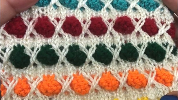 Multi colour aur double colour mein banay Knitting  design