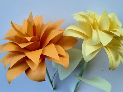 Paper art - make a paper flowers design and paper cutting flowers