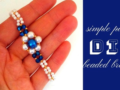 Simple beading pattern for DIY Bracelet. 5-minutes crafts