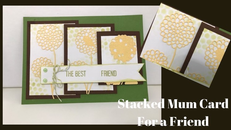 Stacked Flower Card Front For a Friend