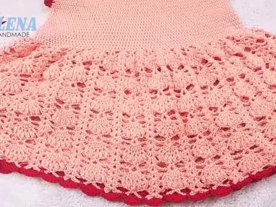Tutorial merajut baju anak.crochet girl dress PART2