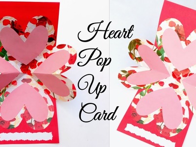 Valentine Day Heart Explosion Card.Heart Pop Up Card.Handmade Valentine Day Card for Scrapbook