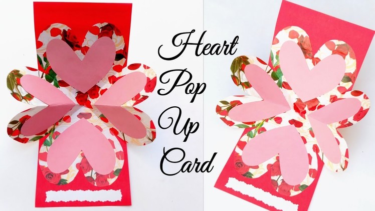 Valentine Day Heart Explosion Card.Heart Pop Up Card.Handmade Valentine Day Card for Scrapbook