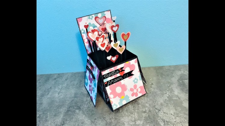 Valentine’s day card | DIY Pop up box card | Explosion box ideas