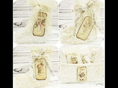 VINTAGE CHIC CHRISTMS STOCKING TAGS | GIFT SET | DCC