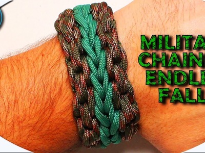 World of Paracord How to make Extremely wide Paracord Bracelet Chained Endless Falls DIY