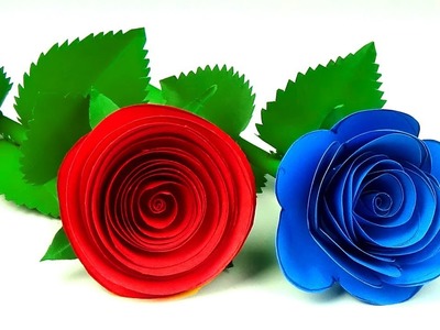 2 Beautiful  Small Rose Flower with Paper - DIY Paper Flowers Craft - Handmade Craft