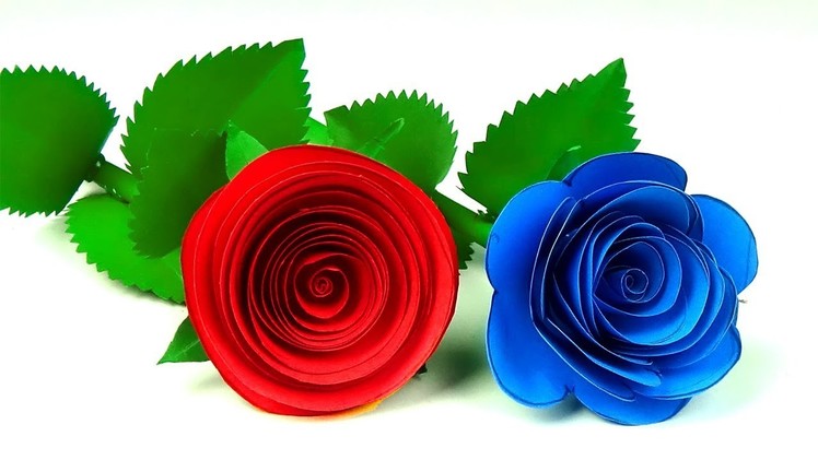 2 Beautiful  Small Rose Flower with Paper - DIY Paper Flowers Craft - Handmade Craft