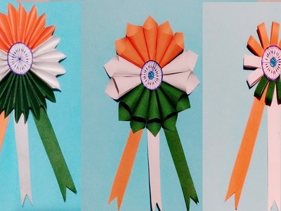 3 Amazing Republic day craft ideas | republic day project work | handmade badge | paper craft