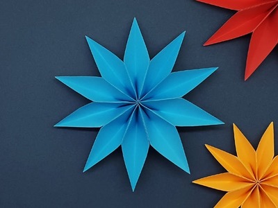 3D Paper Star Flower For Decoration Ideas | DIY Paper Craft Videos & Tutorials - Wall Hanging