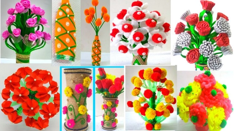 9 DIY  ROOM DECOR!! Easy Guldasta Craft Ideas at Home.Best Out of 2019