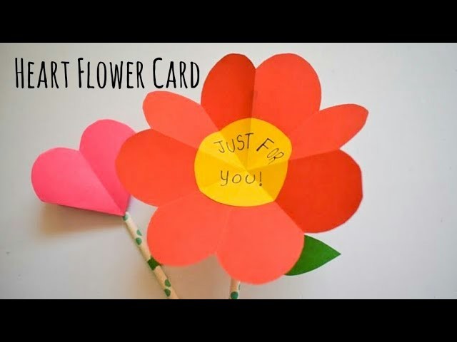 Cute Heart Flower Card | DIY Flower Craft Ideas | Fun Paper Crafts For School