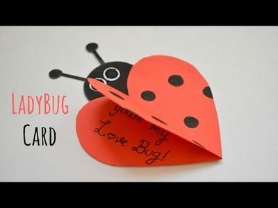Cute Valentine's Card for School | DIY Ladybug Craft Ideas | Fun Paper Crafts for Valentine's Day
