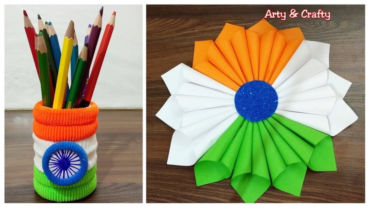 DIY 2 Republic Day Craft Ideas | Tricolour Craft | DIY Idependence Day Craft |  Paper Craft for Kids