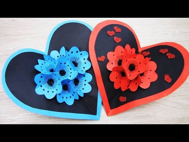 DIY Flower Pop up Card 6-Paper Crafts-Handmade Craft. xx