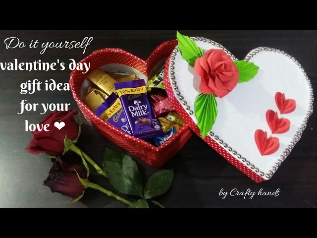 DIY heart shaped box || valentine's day gift idea | cardboard craft ideas