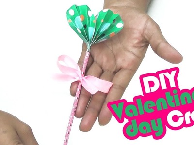 DIY Heart stick Paper Craft in English  | Valentine's Day Gift craft ideas for kids | Easy DIY Craft