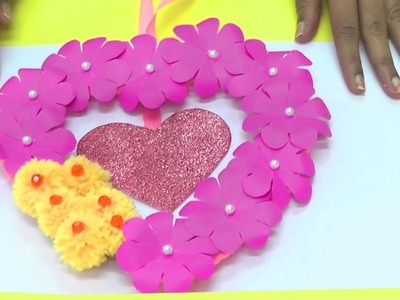 DIY Heart Wall Hanging Paper Craft.Valentine's Day Room Decoration Idea.Heart Wall Hanging