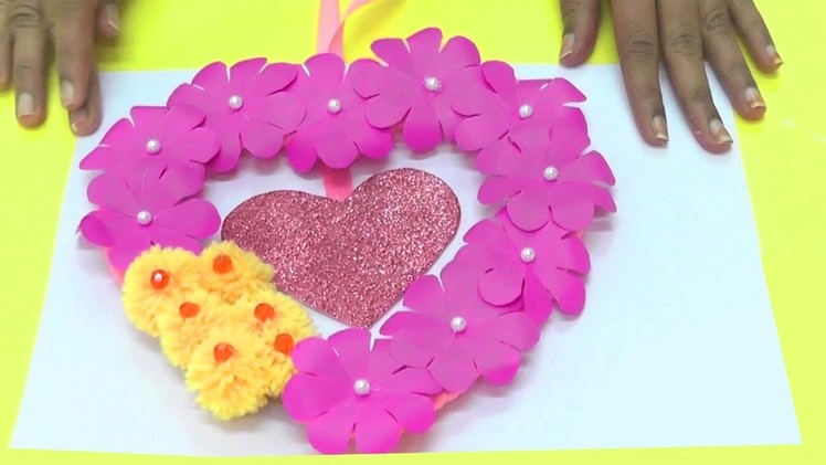 DIY Heart Wall Hanging Paper Craft.Valentine's Day Room Decoration Idea.Heart Wall Hanging