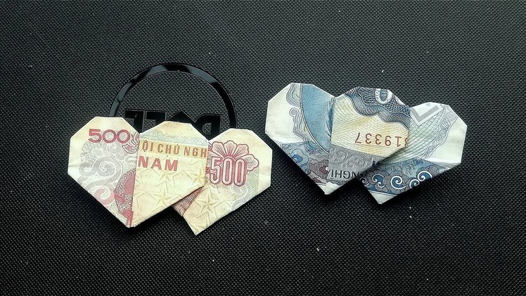 Folding money heart - Diy craft heart