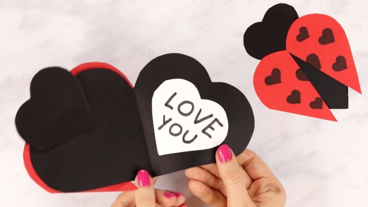 Heart Ladybug Valentines Day Craft for Kids