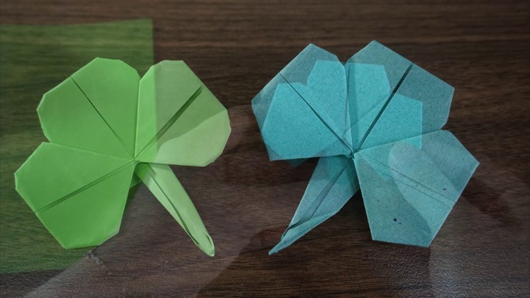 How To Make An Origami  Clover Shamrock || paper craft art