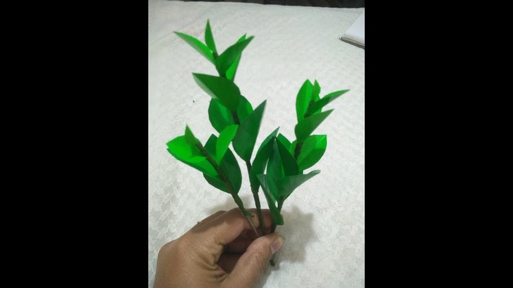 How to make artificial leaves out of plastic bottle. Plastic bottle craft.Artificial leaves.