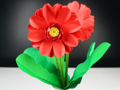 How to Make Beautiful Flower with Paper - DIY Paper Flowers Craft - Flower Pot Using Paper