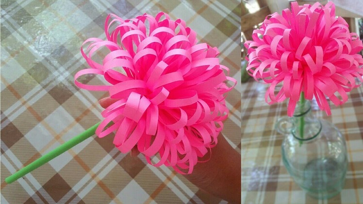 How To Make Fluffy Paper Flowers - DIY - Paper Craft