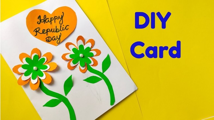How to make Republic Day Greeting card. Republic Day Craft ideas for kids