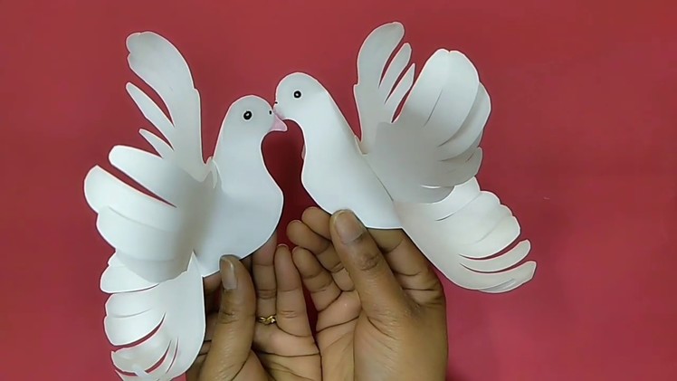 Paper Craft Pigeon Making Ideas. Craft Animals making. DIY Paper Bird Pigeon