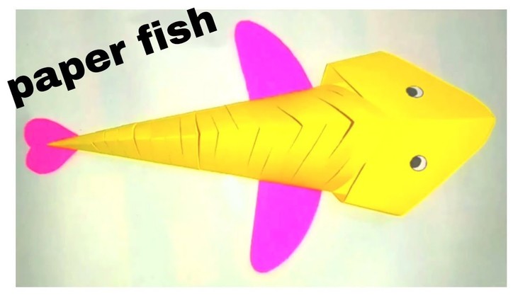 Paper fish.paperCraft.art and craft.paper folding.how to make fish from paper