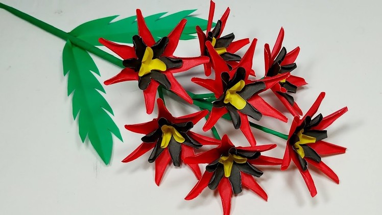 Paper Stick Flower: DIY Paper Stick Flower Easy Idea! Paper Craft Flower | Jarine's Crafty Creation
