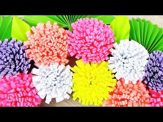 Simple Paper Flower Wall Hanging- DIY Paper Craft - Wall Decoration ideas.  L