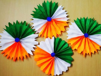 TRICOLOR FLOWERS FOR REPUBLIC DAY || EASY REPUBLIC DAY CRAFT IDEAS || KIDS SHOULD TRY THIS. 