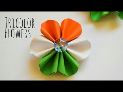 Tricolor Paper Flowers | DIY Craft Ideas for Republic Day | Easy Tricolor Flowers  #republicdaycraft