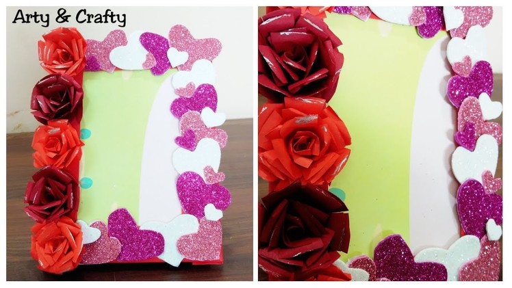 Valentine's Day Gift Idea.Easy Valentines or Anniversary Craft Idea.DIY Photo Frame. Room Decor