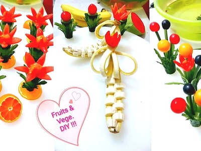 Vegetable decoration ideas at home | fruits decoration  | vegetable flower | vegetable craft ideas