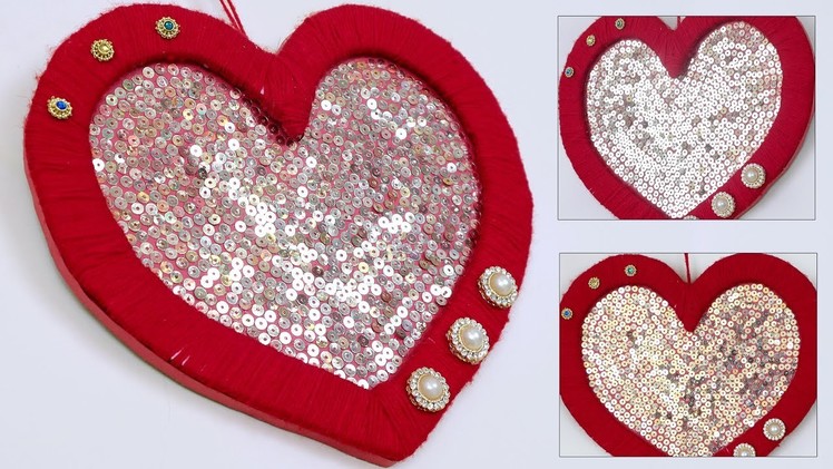 Waste Material Craft Idea || Heart Wall Hanging Making at Home