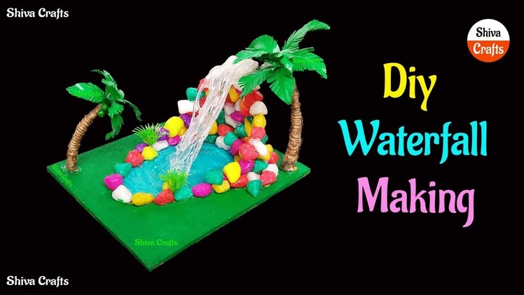 Waterfall craft, Waterfall Making Craft, Waterfall Craft Tutorial, Waterfall Craft at Home