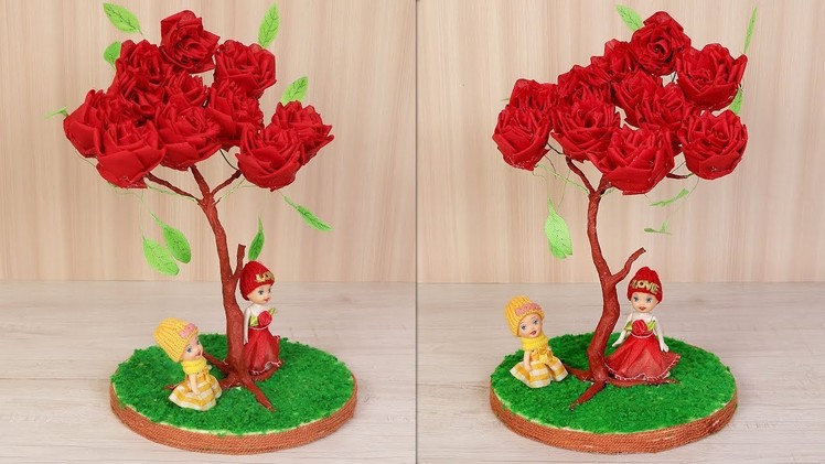 WoW.  DIY Home Decor Flower Showpiece || Cotton Fabric Flower Craft Idea || Handmade Craft