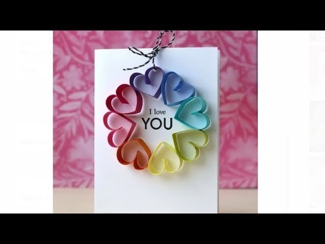 3D valentines day heart greeting card  - DIY easy paper crafts tutorial