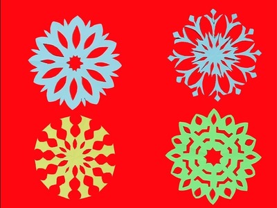 4 Amazing paper cutting design. DIY easy paper snowflakes ideas