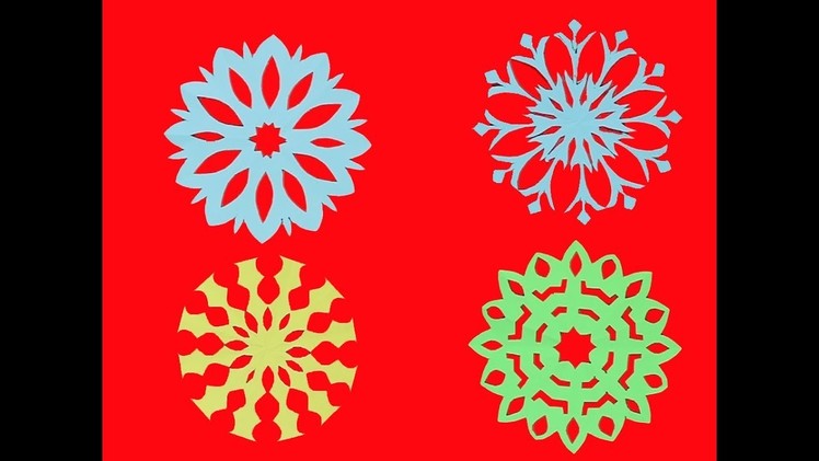 4 Amazing paper cutting design. DIY easy paper snowflakes ideas