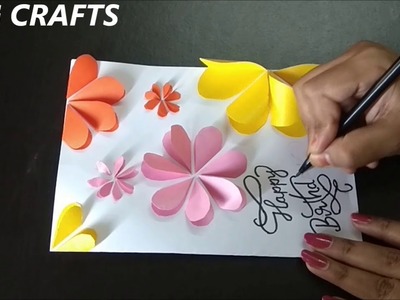 Beautiful handmade birthday card idea - DIY greeting card for birthday. Handmade card tutorial