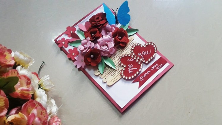 Beautiful handmade card for boyfriend. girlfriend(2 easy cards diy)