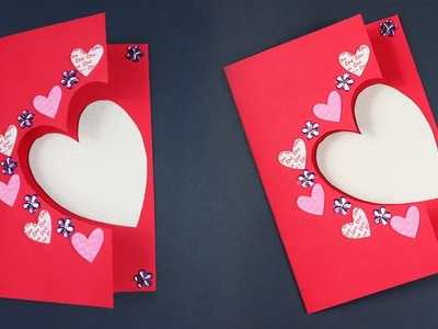 Beautiful Handmade Valentine's Day card idea | DIY Greeting Cards for Valentine's day card