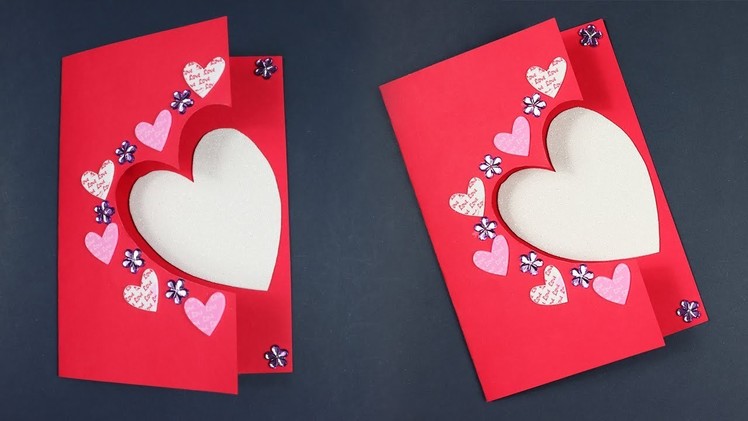 Beautiful Handmade Valentine's Day card idea | DIY Greeting Cards for Valentine's day card