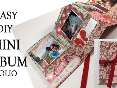 Beginner Easy DIY Scrapbook Mini Album Folio project tutorial. Authenthique